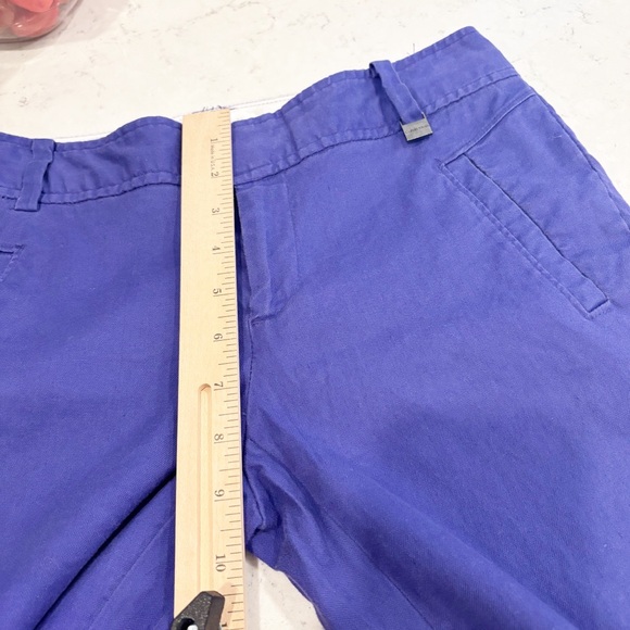 Calvin Klein Straight Leg Pants Womens Size 4 Purple/Blue Color Linen Blend Work - Picture 10 of 12